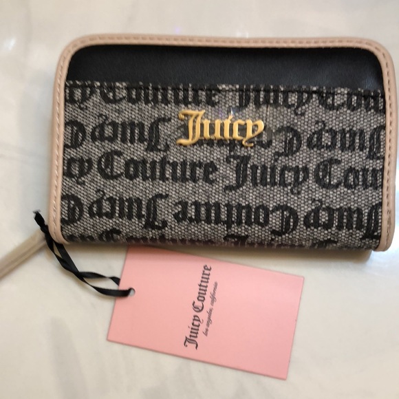 Juicy Couture Black Beige Spring Fling MultiCompartment Bifold Wallet NWT - Picture 16 of 16